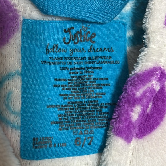 😀EUC Girl Hoodie Bath Robe & NWT Spa Headband - Picture 4 of 8